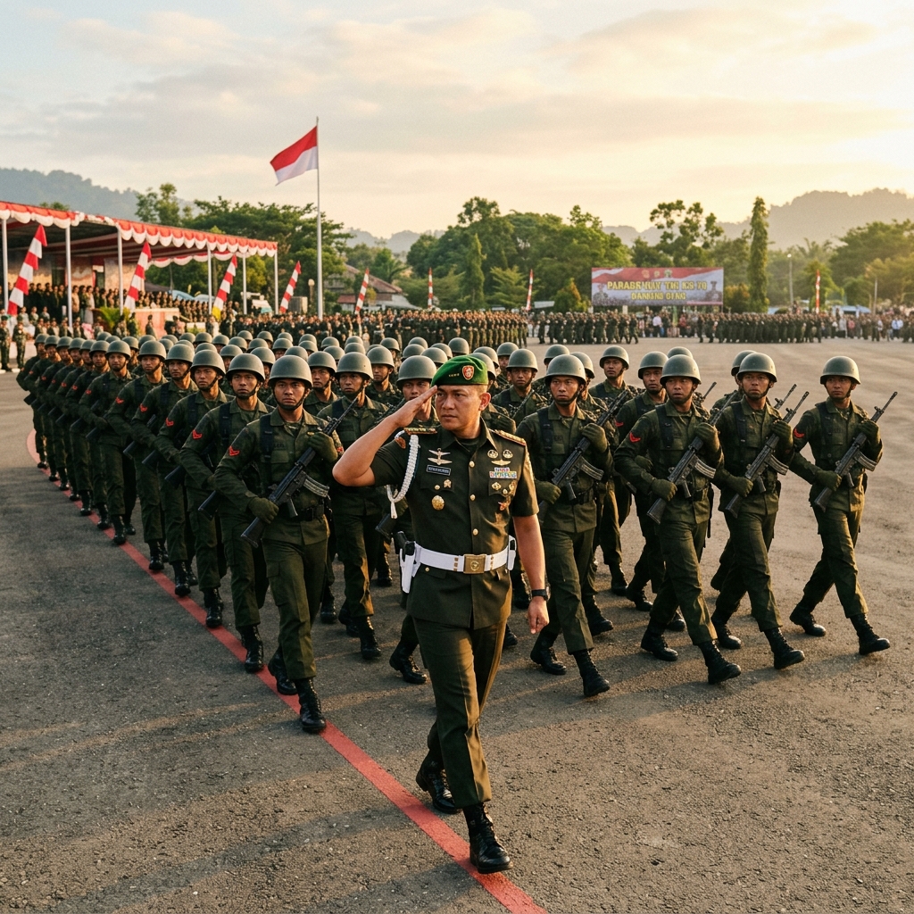 Komando Distrik Militer 0911 Nunukan pimpin apel gelar pasukan pengamanan wilayah